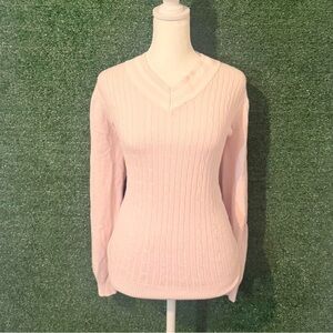 White Stag Light Pink V-Neck Sweater